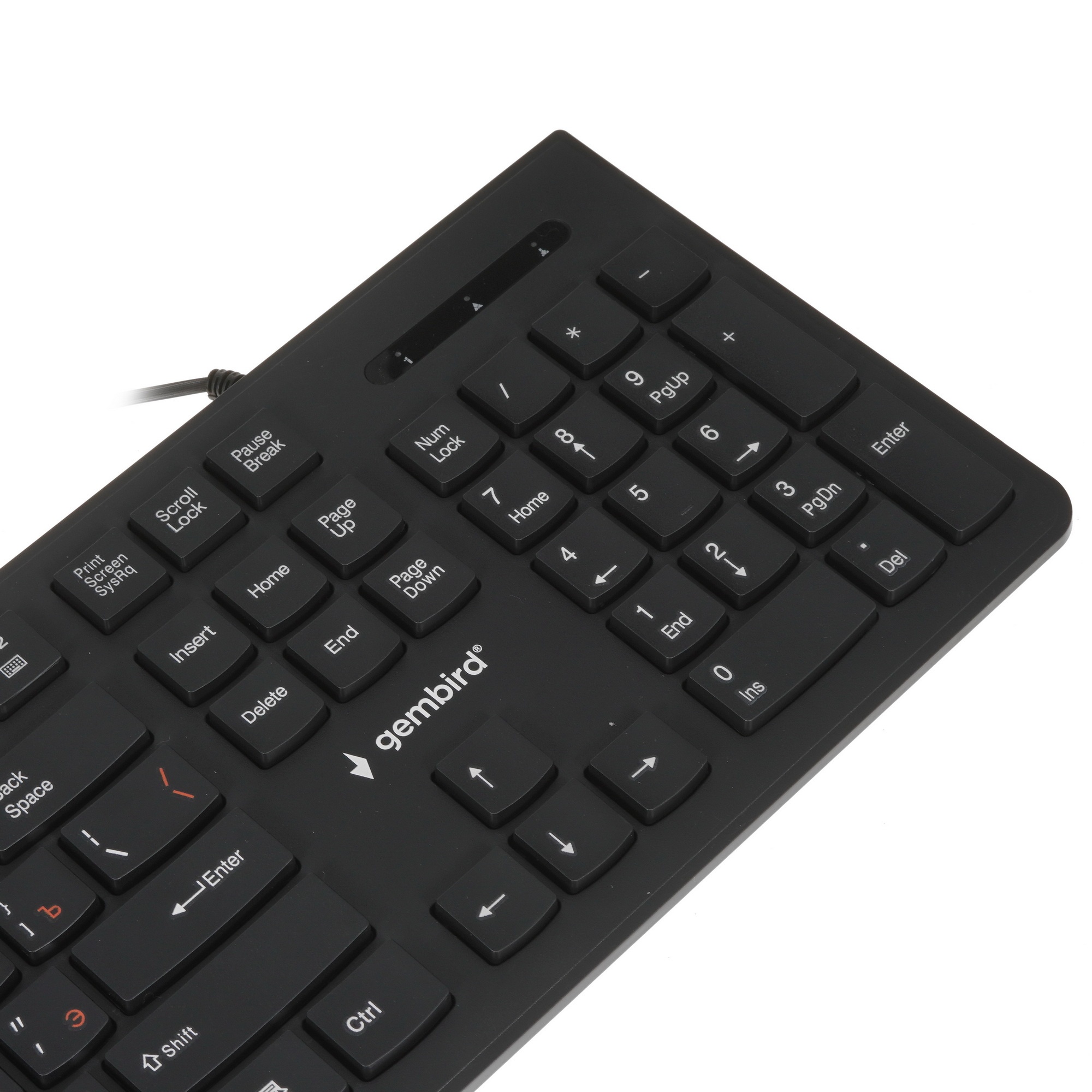 Комплект клавиатура+мышь проводные Gembird KBS-9050, черн.,104кл, 3кн., каб.1.5м