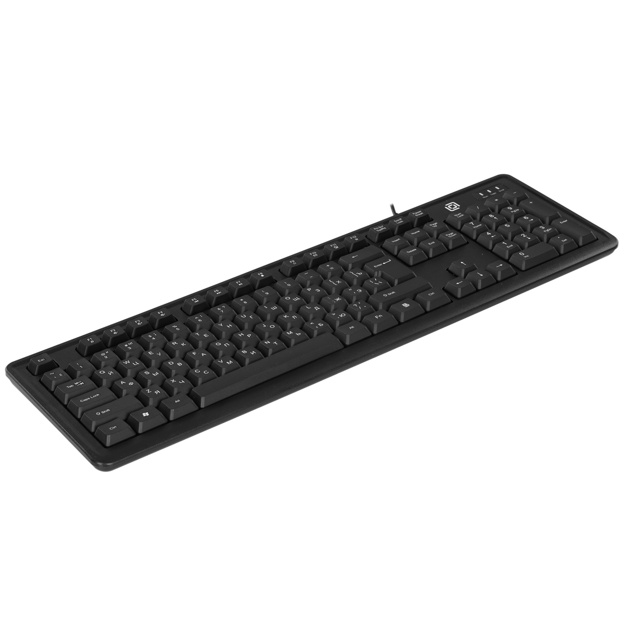 Комплект клавиатура+мышь Оклик S605 проводной USB 1800 DPI черный