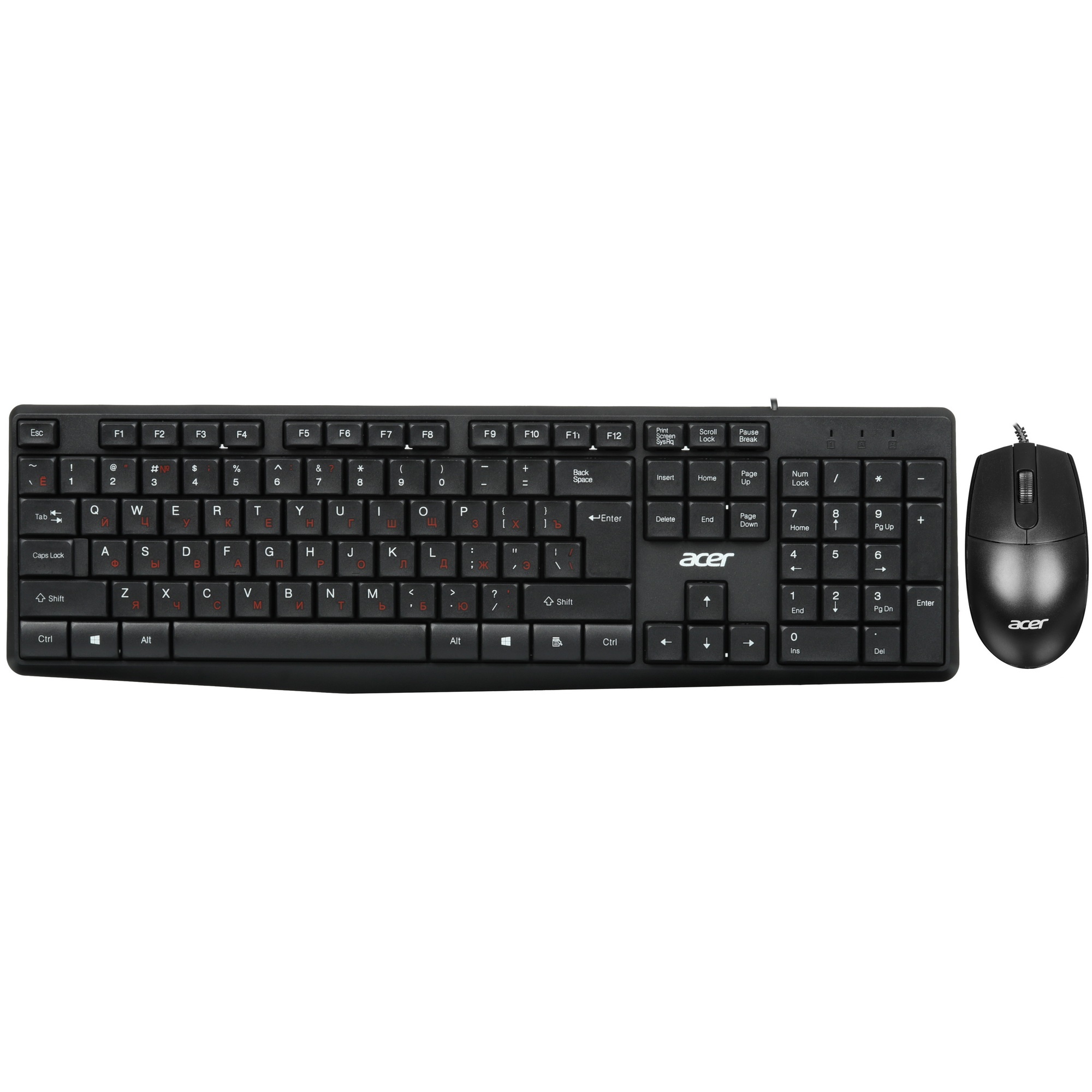 Клавиатура + мышь Acer OMW141 клав:черный мышь:черный USB