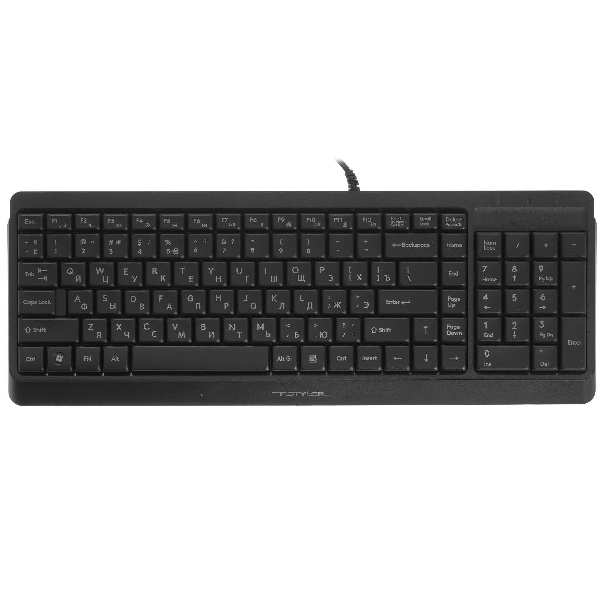 Клавиатура + мышь A4Tech Fstyler F1512 клав:черный мышь:черный USB