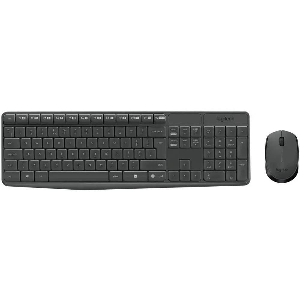 Клавиатура + мышь Logitech MK235 клав:черный мышь:черный USB беспроводная
