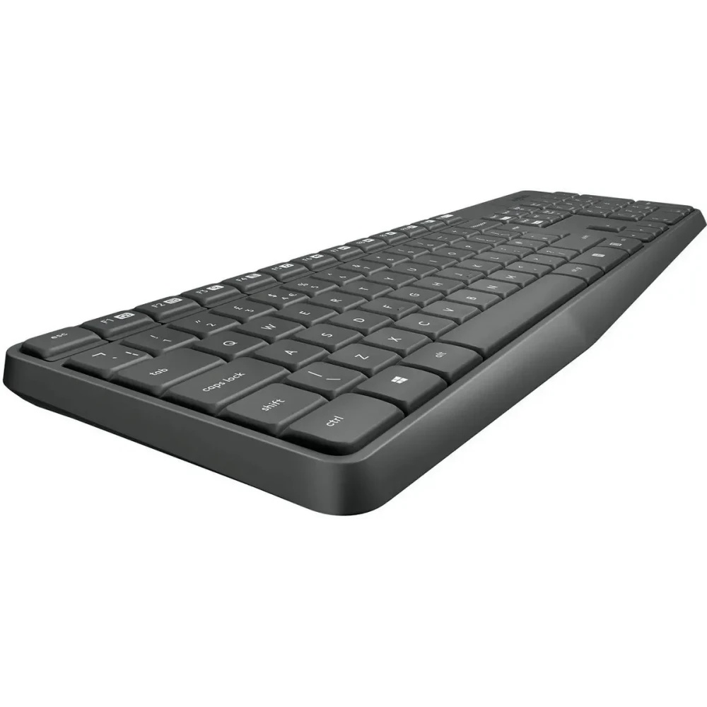 Клавиатура + мышь Logitech MK235 клав:черный мышь:черный USB беспроводная