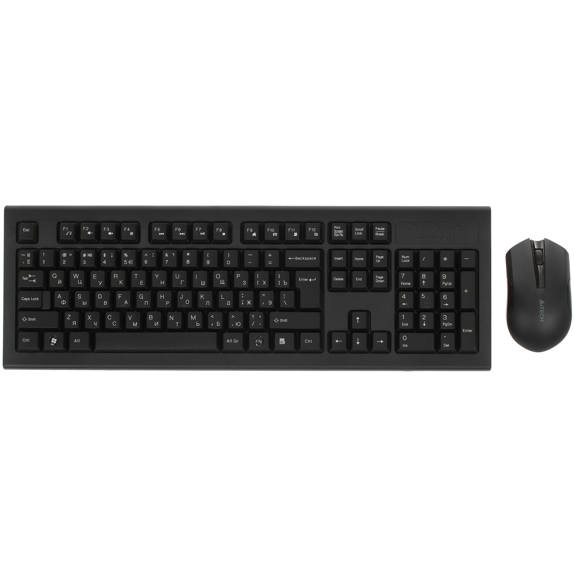Клавиатура + мышь A4Tech 3000NS клав:черный мышь:черный USB беспроводная Multimedia