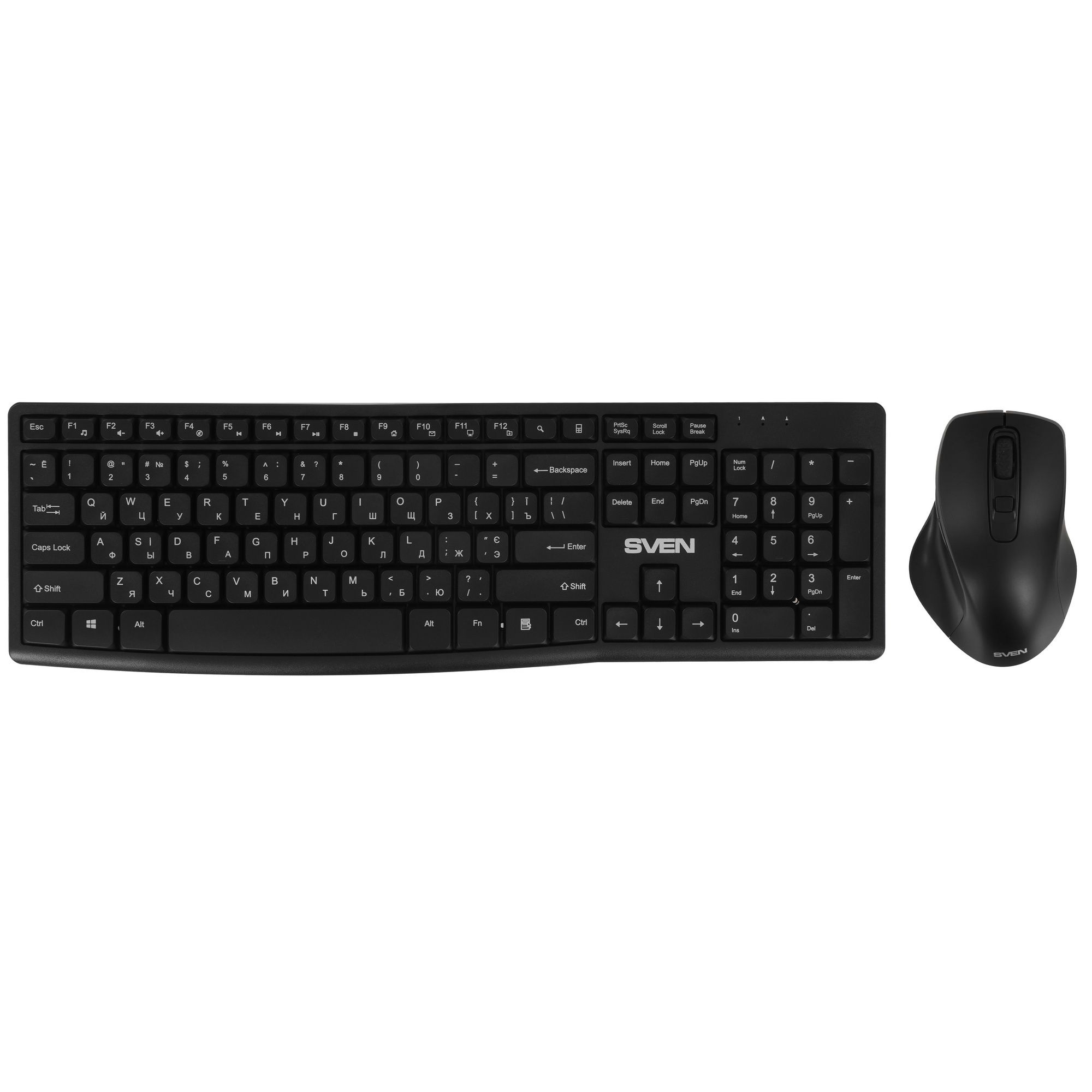 Беспроводной набор клавиатура+мышь SVEN KB-C3500W (2,4 GHz, 106 кл, 800-1600DPI)