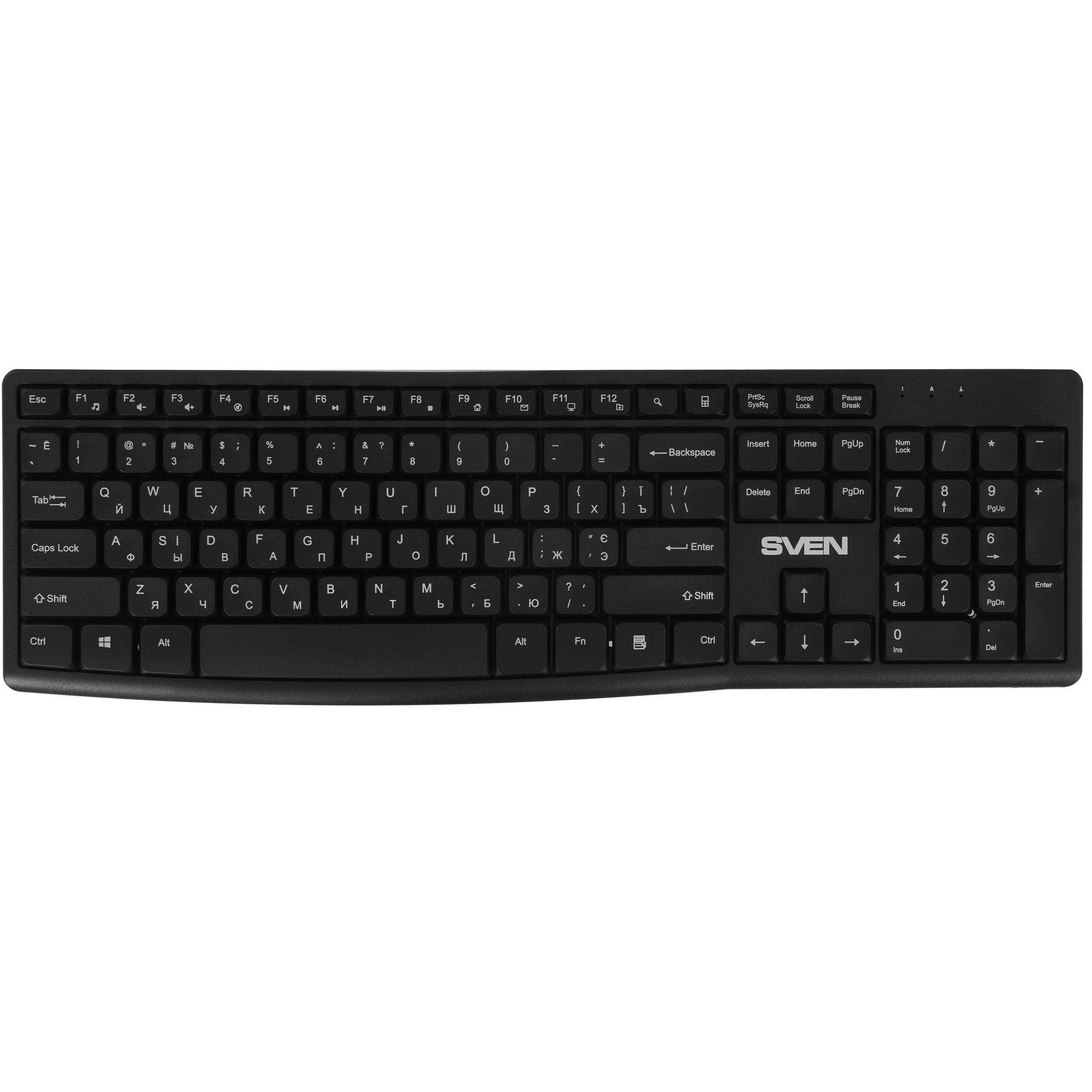 Беспроводной набор клавиатура+мышь SVEN KB-C3500W (2,4 GHz, 106 кл, 800-1600DPI)