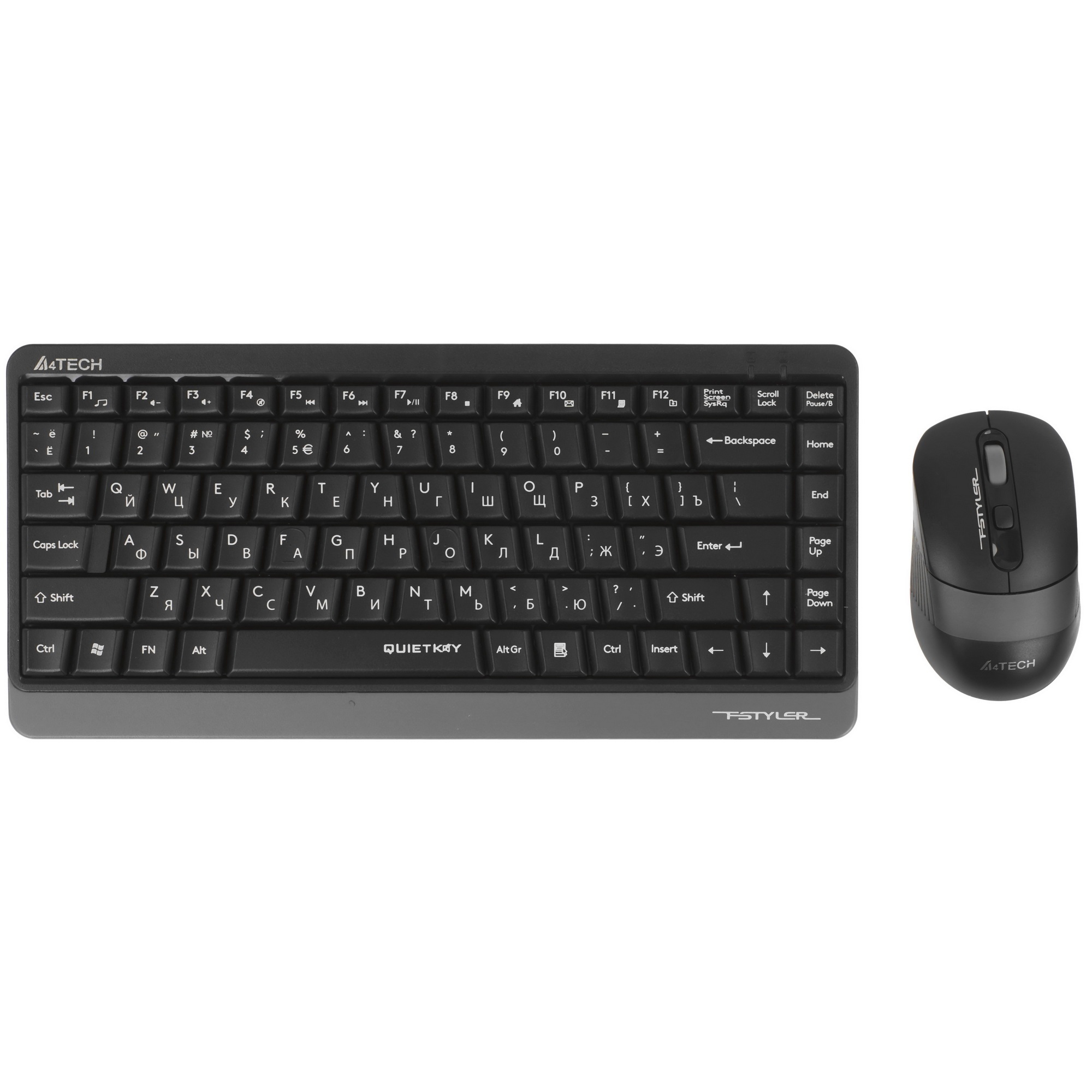 Клавиатура + мышь A4Tech Fstyler FGS1110Q клав:черный/серый мышь:черный/серый USB беспроводная Multi