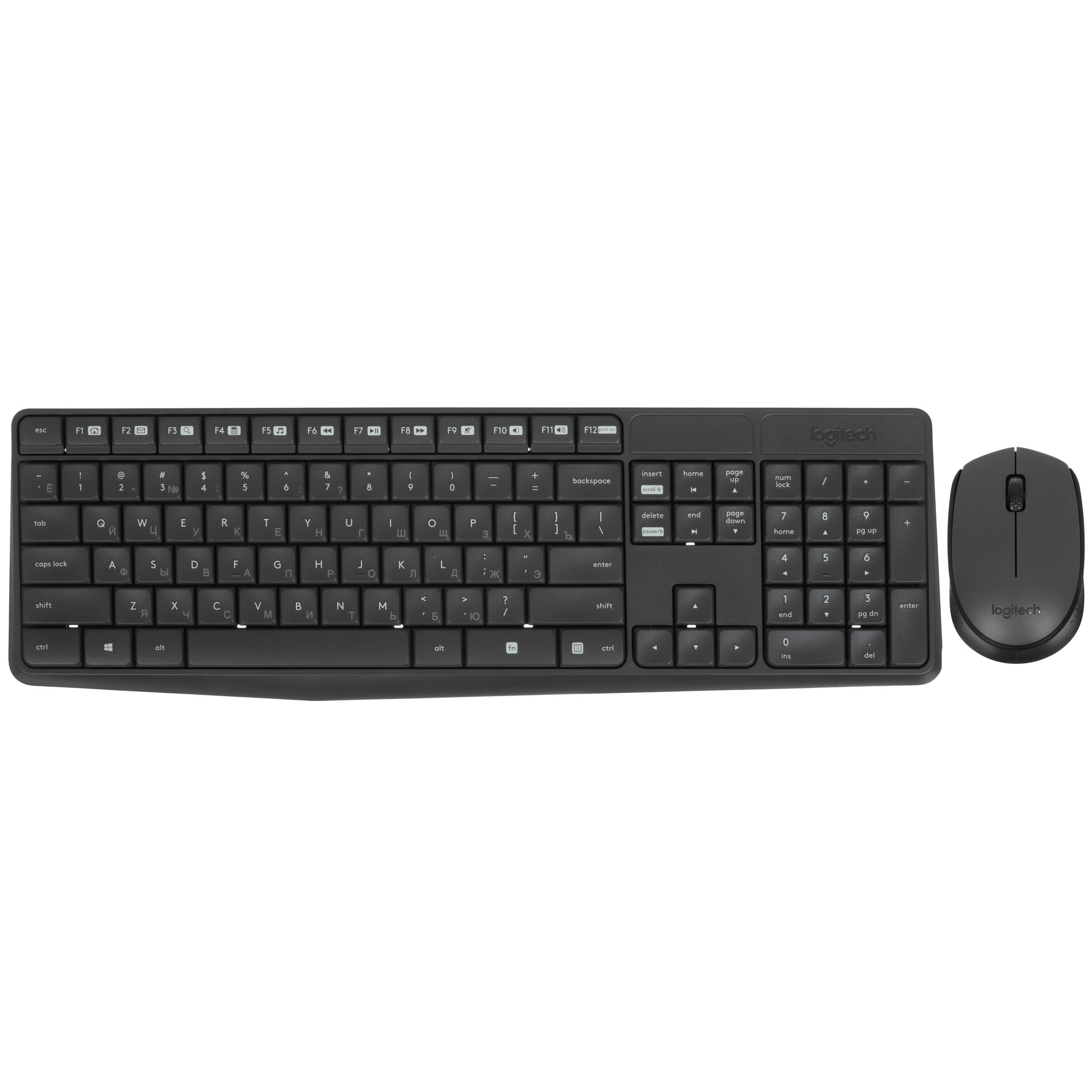 Комплект беспроводной клавиатура+мышь Logitech  MK235 Серый  (920-007949) РФ