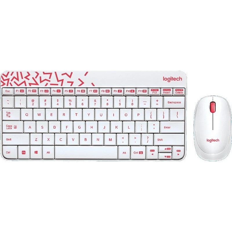 Клавиатура + мышь Logitech Wireless Combo MK 240 Nano White-red 920-008212