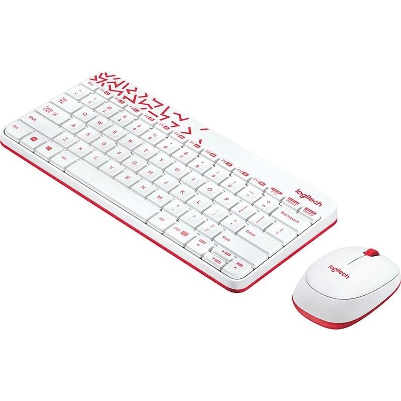 Клавиатура + мышь Logitech Wireless Combo MK 240 Nano White-red 920-008212