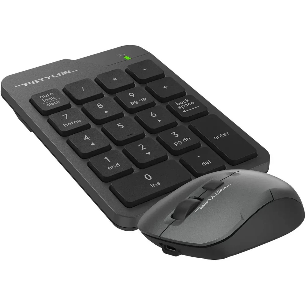 Числовой блок + мышь A4Tech Fstyler FG1600C Air клав:серый мышь:серый/черный USB беспроводная slim (