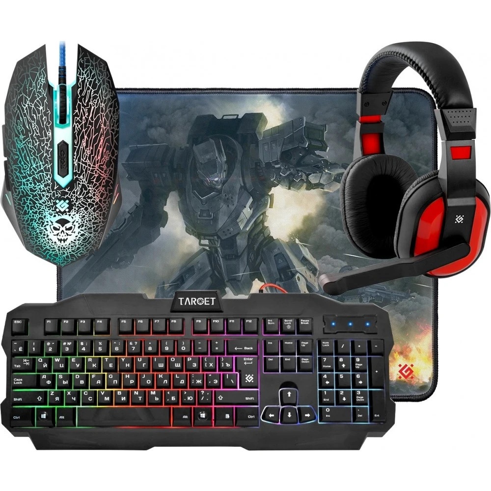 Клавиатура + мышка +PAD +HEADSET Defender TARGET MKP-350