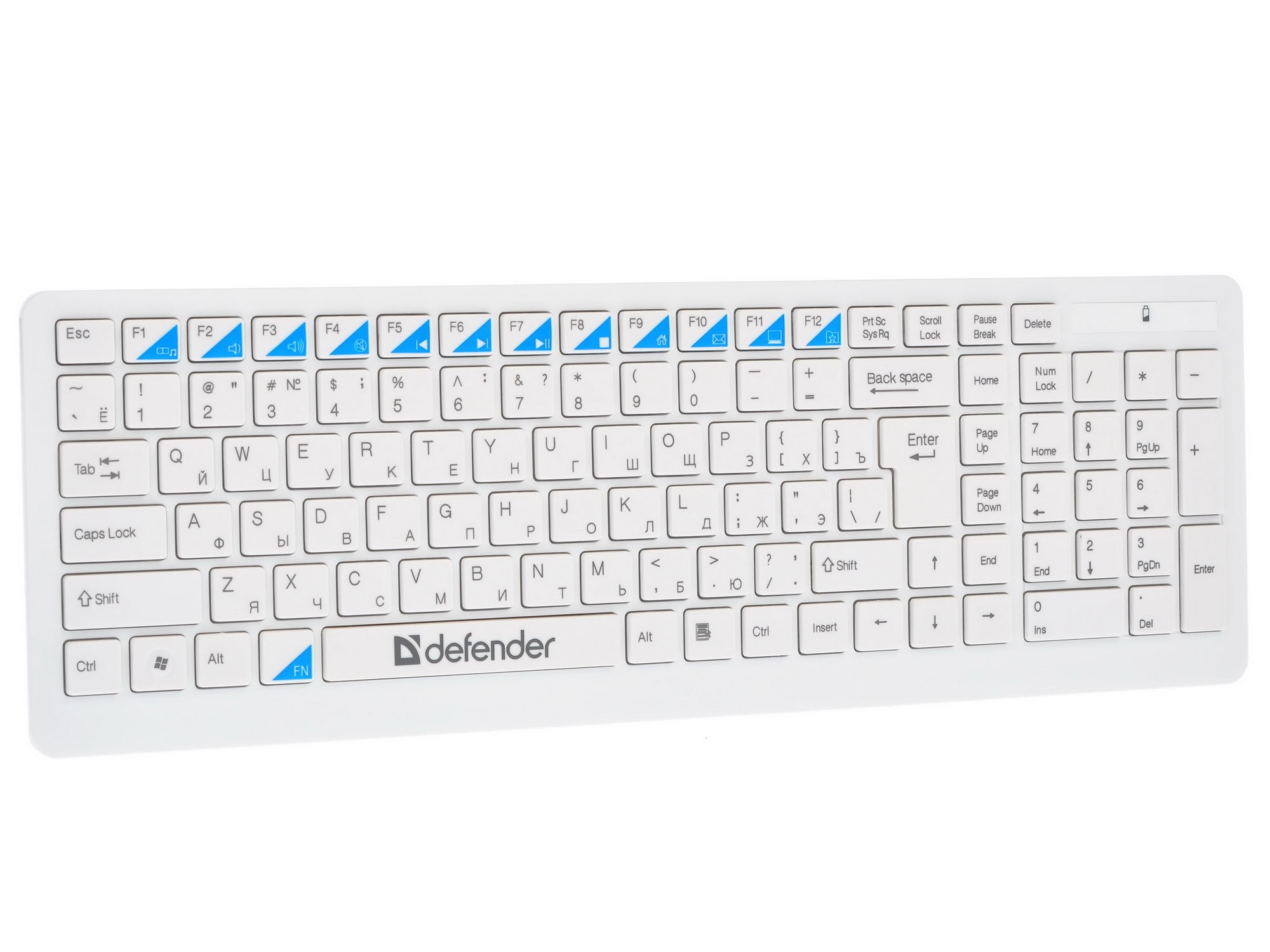Клавиатура + мышь Defender Skyline 895 Nano W (Белый) Кл:104, 1000/1500/2000dpi