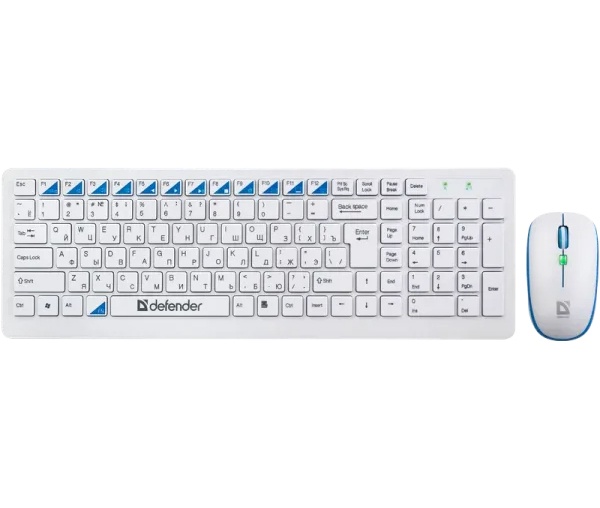 Клавиатура + мышь Defender Skyline 895 Nano W (Белый) Кл:104, 1000/1500/2000dpi