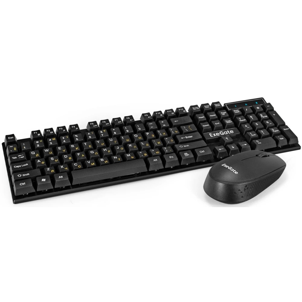 Комплект беспроводной ExeGate Professional Standard Combo MK210 (клавиатура полноразмерная влагозащи