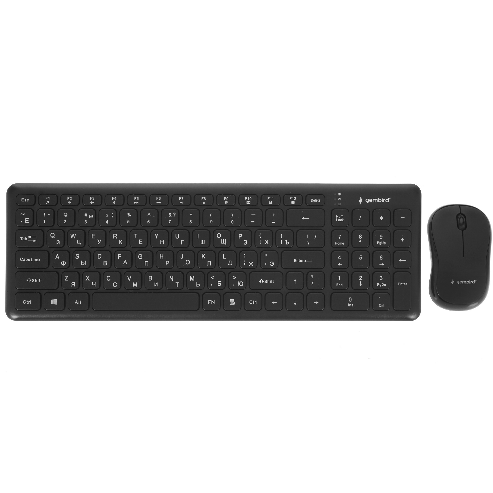 Комплект клавиатура+мышь беспроводные Gembird KBS-9200, 2.4ГГц