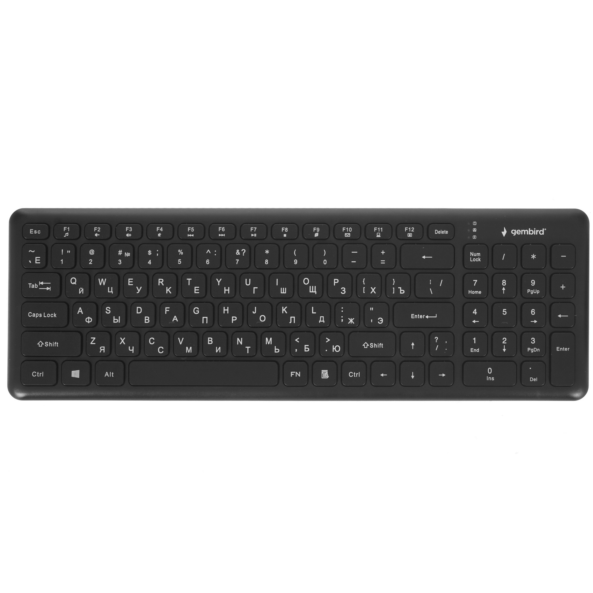 Комплект клавиатура+мышь беспроводные Gembird KBS-9200, 2.4ГГц