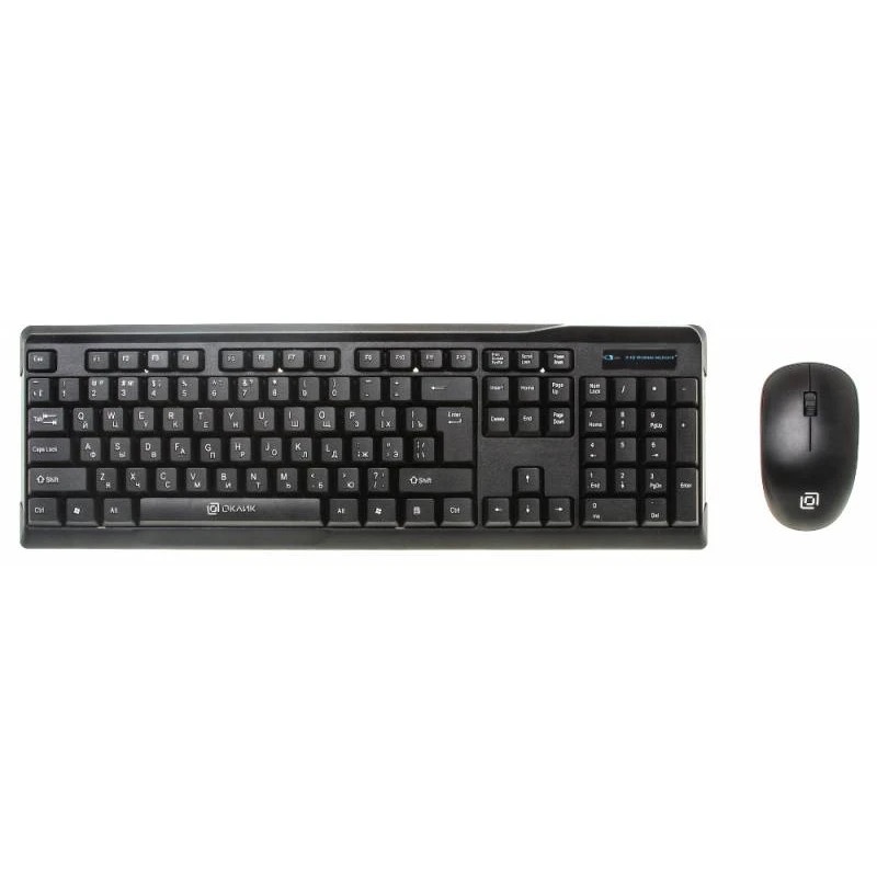 Беспроводной комплект клавиатура + мышь Oklick 230M Black 2.4ГГц Nano Receiver USB