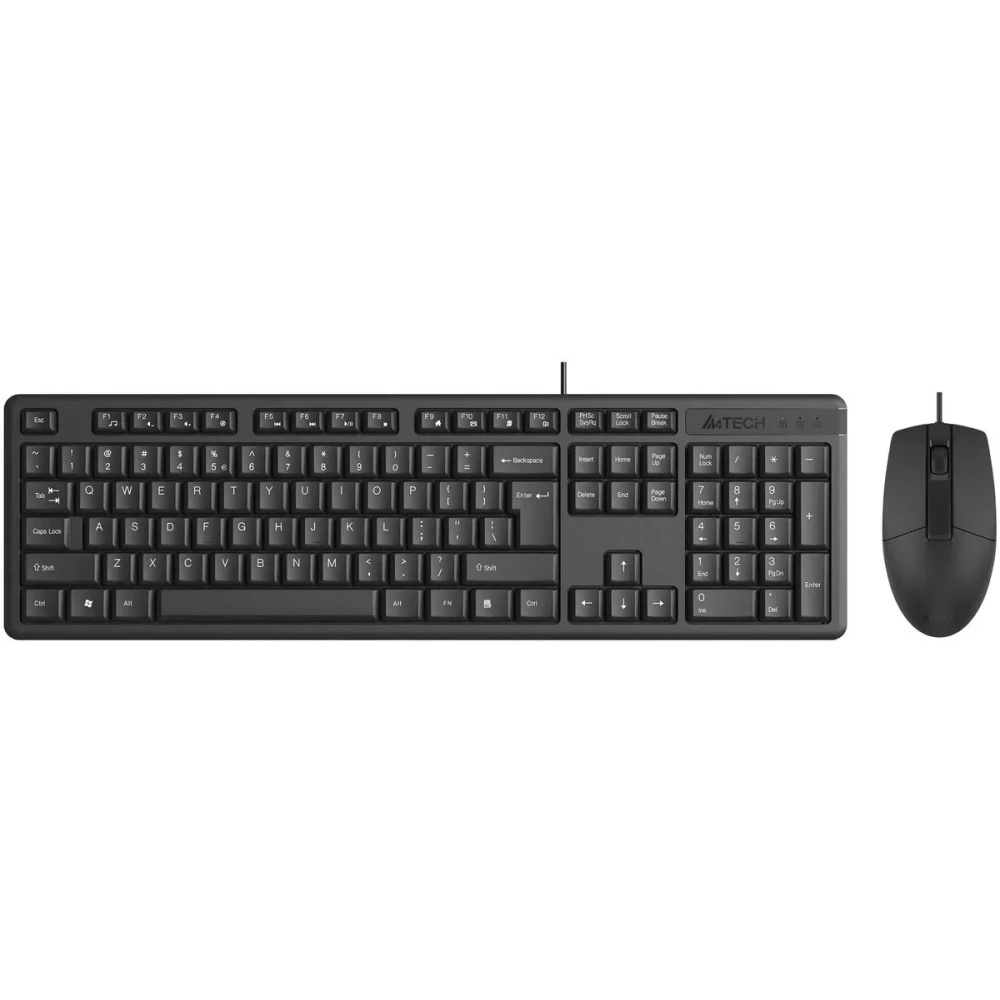 Клавиатура + мышь A4Tech KR-3330 клав:черный мышь:черный USB