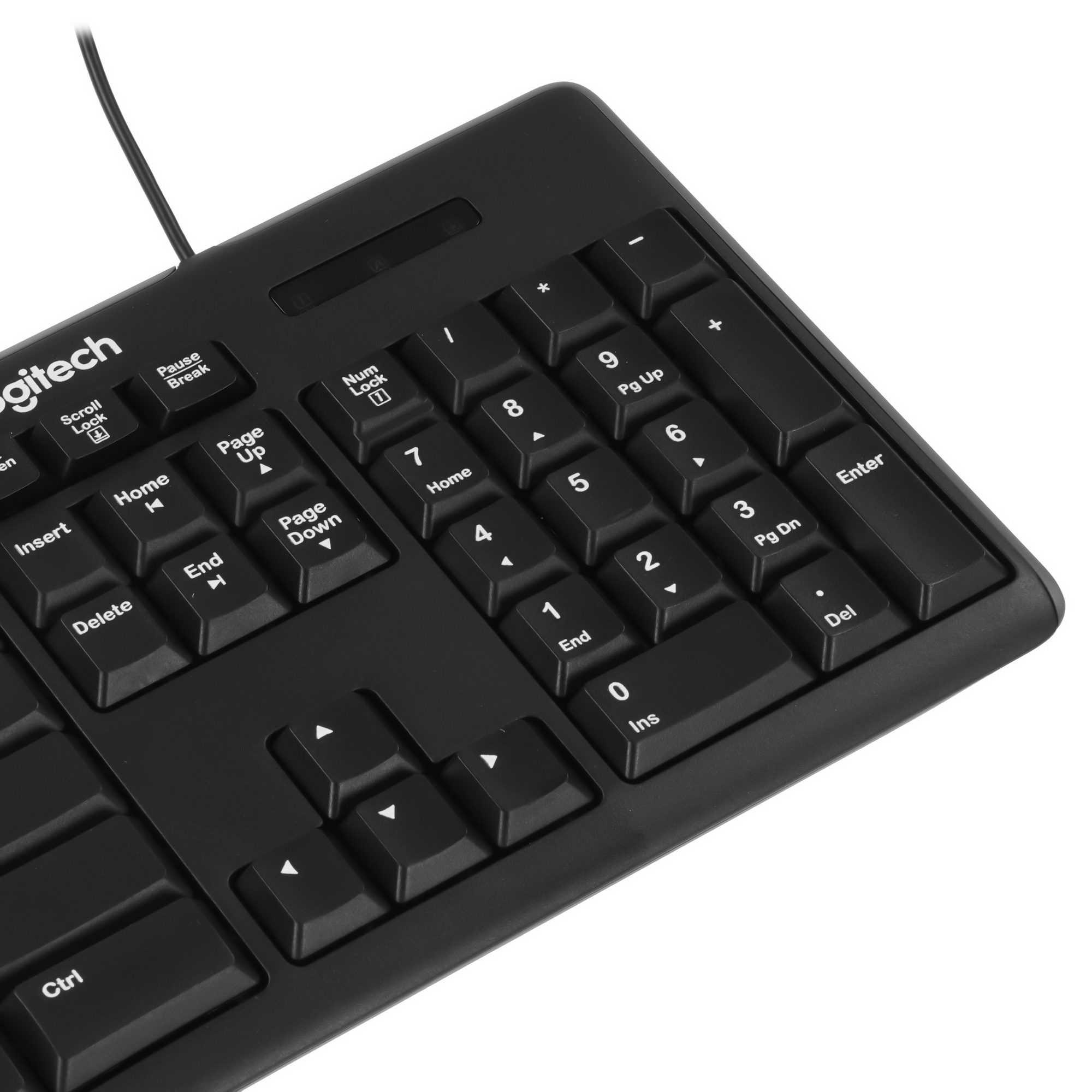 Комплект Logitech Desktop MK200 цвет черный, клавиатура 112 клавиш (8 мультимедиа), USB 1.8м, мышь 1