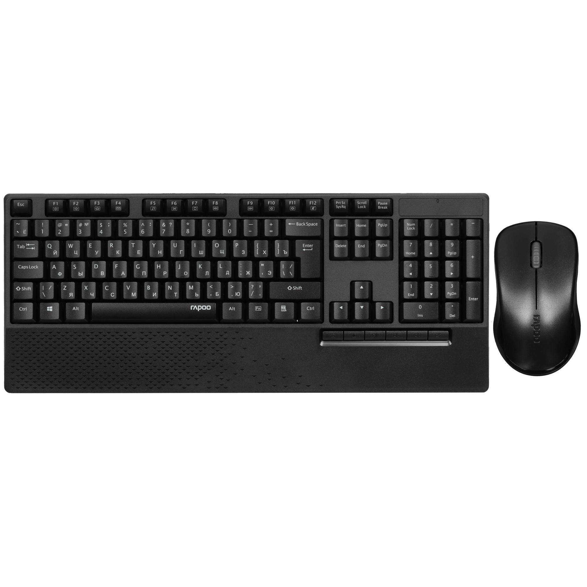 Клавиатура + мышь Rapoo X1960 клав:черный мышь:черный USB