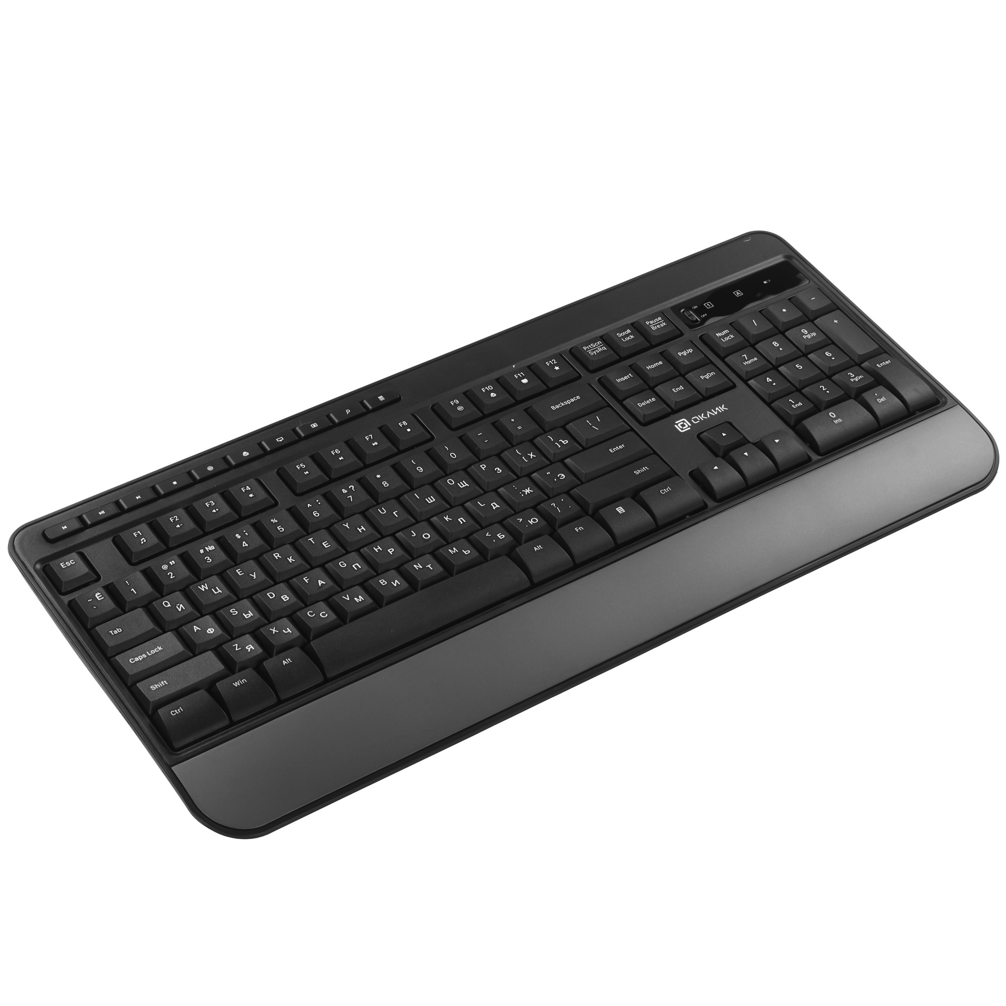 Клавиатура + мышь Оклик S290W клав:черный мышь:черный USB беспроводная Multimedia (351701)