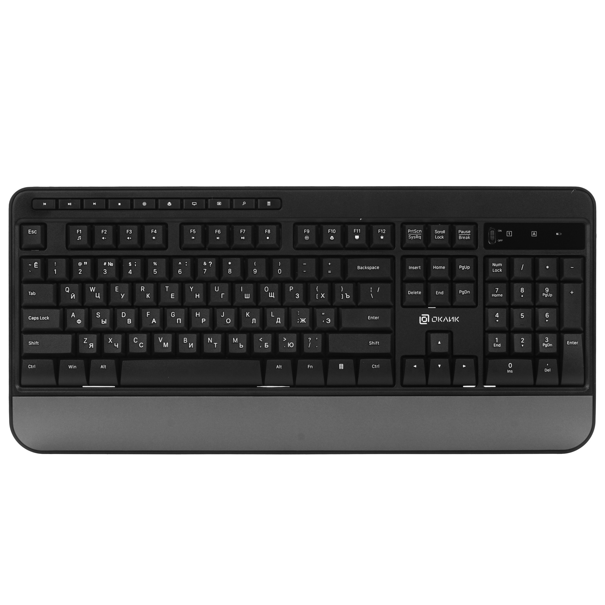 Клавиатура + мышь Оклик S290W клав:черный мышь:черный USB беспроводная Multimedia (351701)