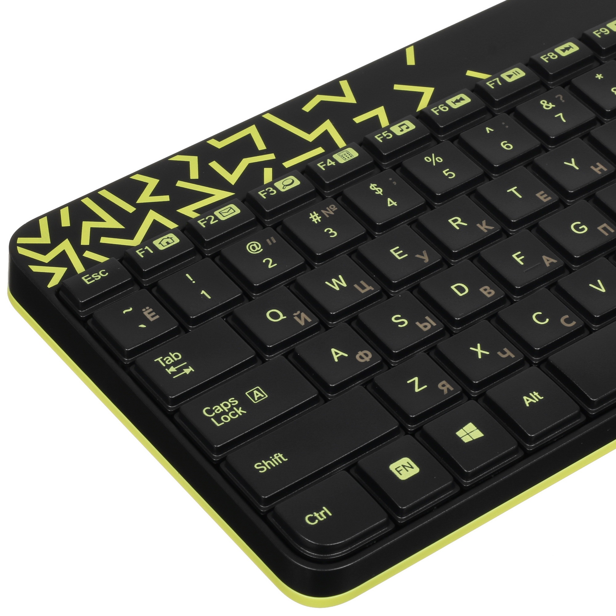 Комплект беспроводной клавиатура+мышь Logitech MK240 Black/Yellow (920-008198)