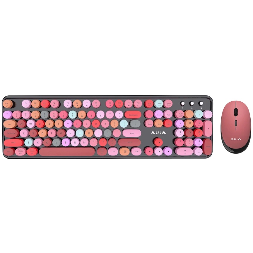 Комплект клавиатура + мышь  AULA AC306 Black-Colorful