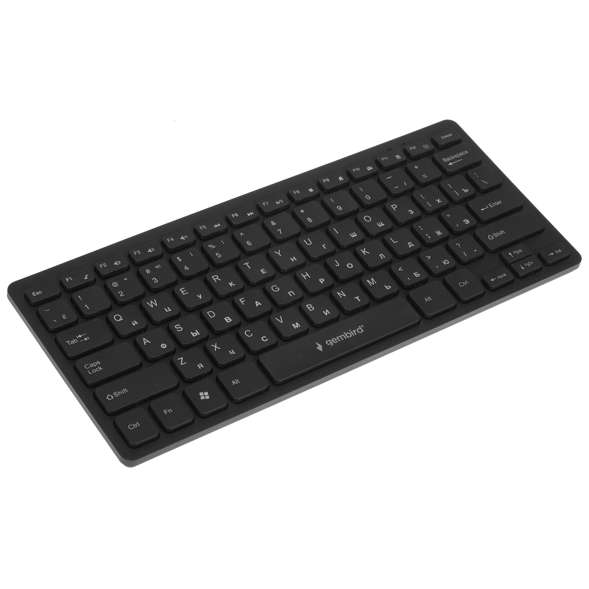 Комплект клавиатура+мышь беспроводные Gembird KBS-9100, 2.4ГГц, чёрн, 84кл, 1600 DPI, бат. в компл.