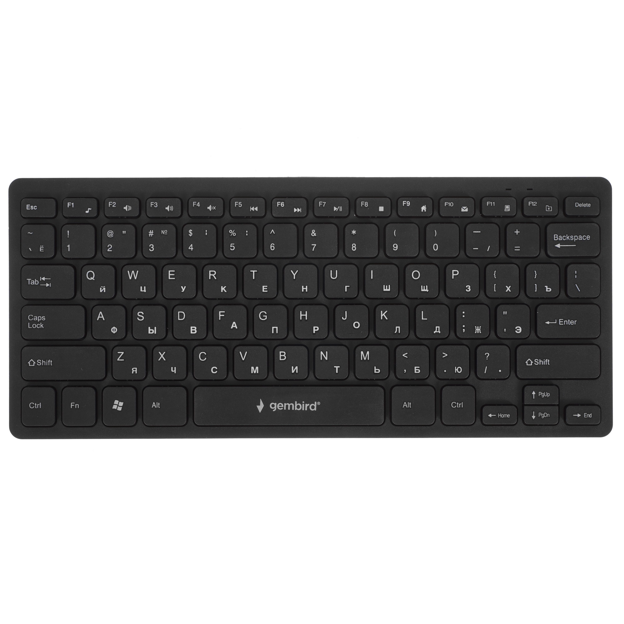 Комплект клавиатура+мышь беспроводные Gembird KBS-9100, 2.4ГГц, чёрн, 84кл, 1600 DPI, бат. в компл.