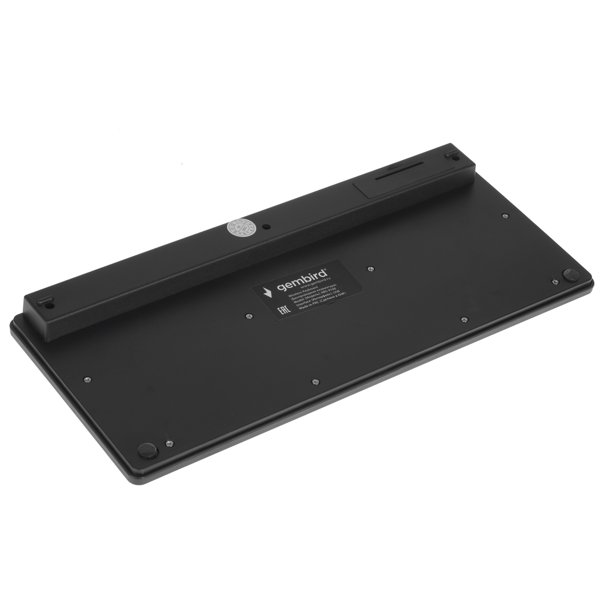 Комплект клавиатура+мышь беспроводные Gembird KBS-9100, 2.4ГГц, чёрн, 84кл, 1600 DPI, бат. в компл.
