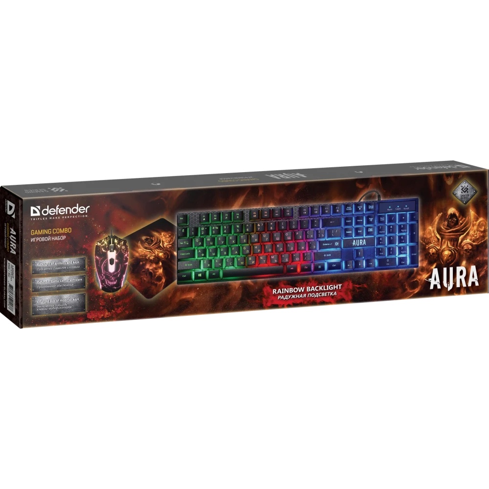 Клавиатура + мышка +PAD Defender AURA  MKP-117 RU