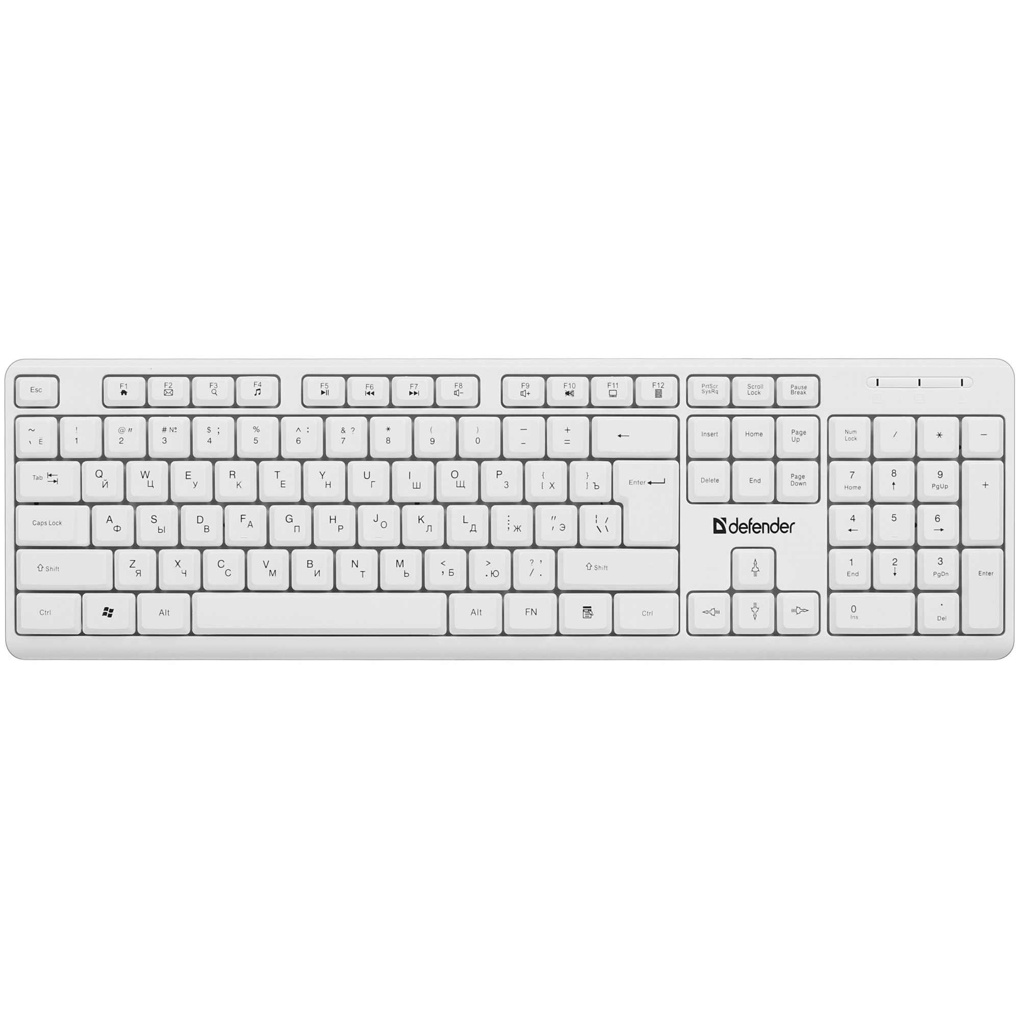 Клавиатура + мышка Defender LINE MOTION C-977 RU WHITE