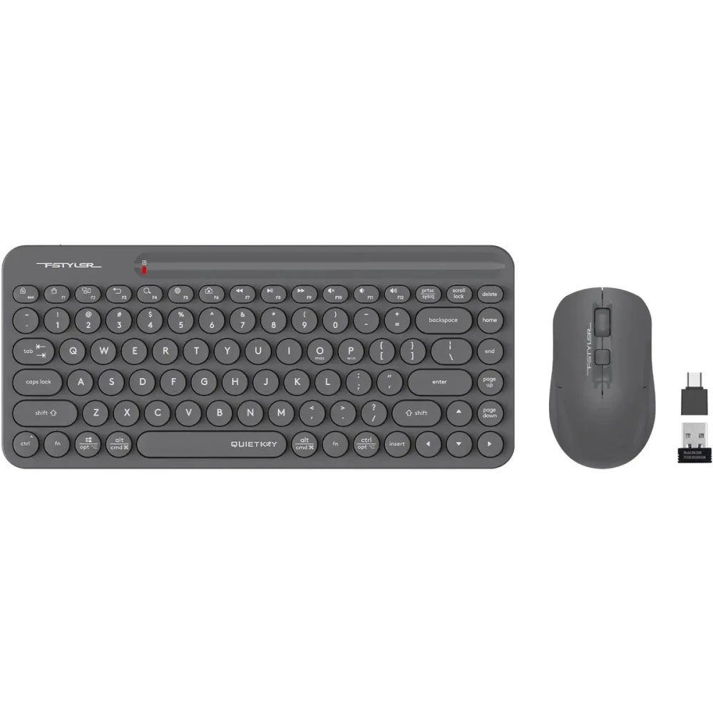 Клавиатура + мышь A4Tech Fstyler FG3200 Air2 клав:серый мышь:серый USB беспроводная slim Multimedia