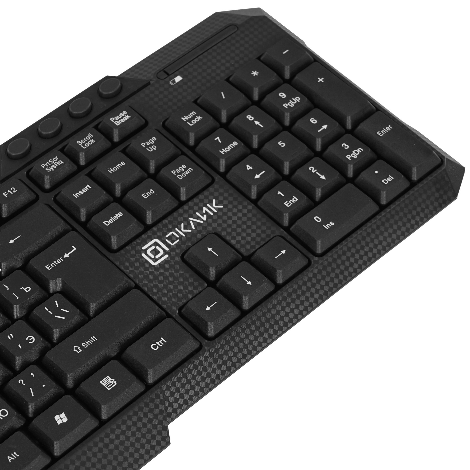 Клавиатура + мышь Оклик 205MK клав:черный мышь:черный USB беспроводная