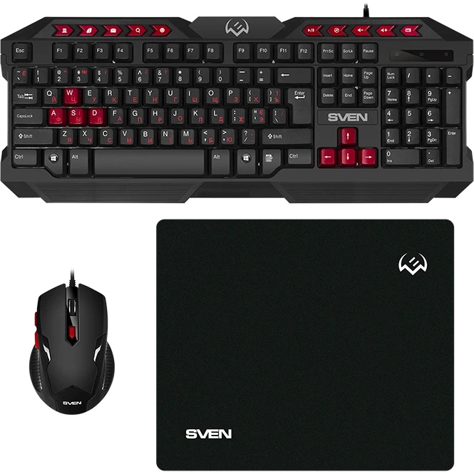 Набор SVEN GS-9200 игровые клавиатура, мышь и коврик