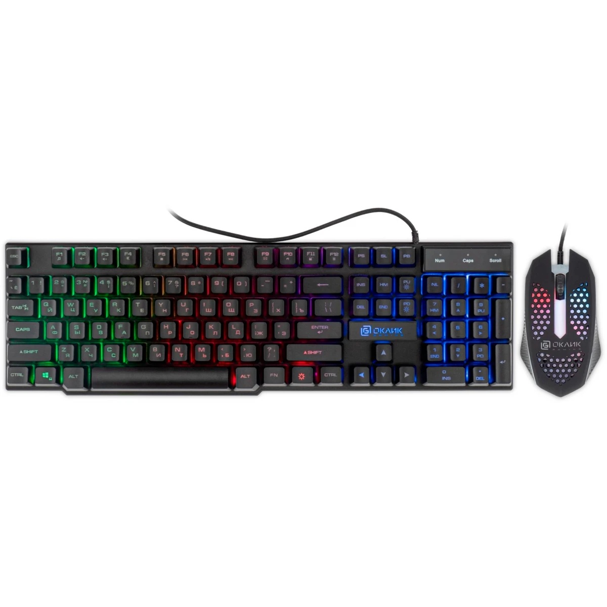 Клавиатура + мышь Оклик GMNG 400GMK клав:черный мышь:черный USB
