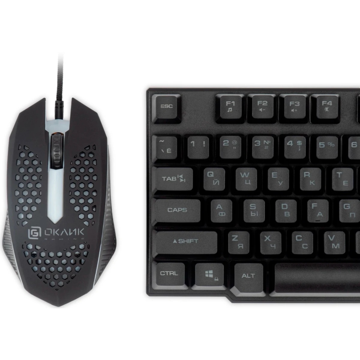 Клавиатура + мышь Оклик GMNG 400GMK клав:черный мышь:черный USB