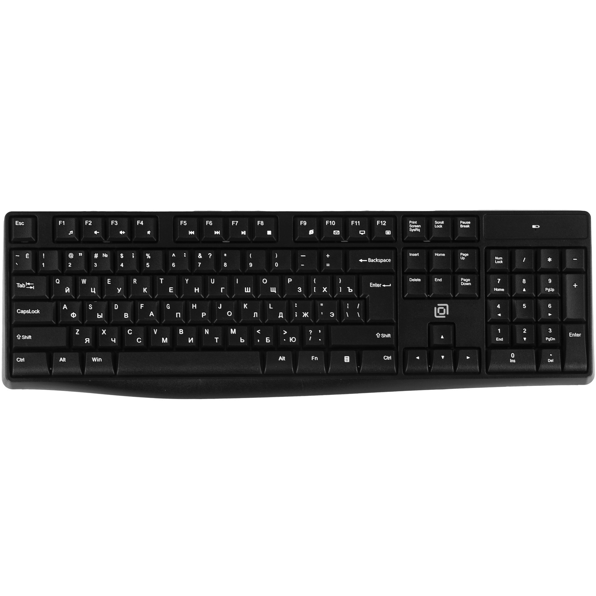 Клавиатура + мышь Оклик S260W клав:черный мышь:черный USB беспроводная Multimedia (2066170)