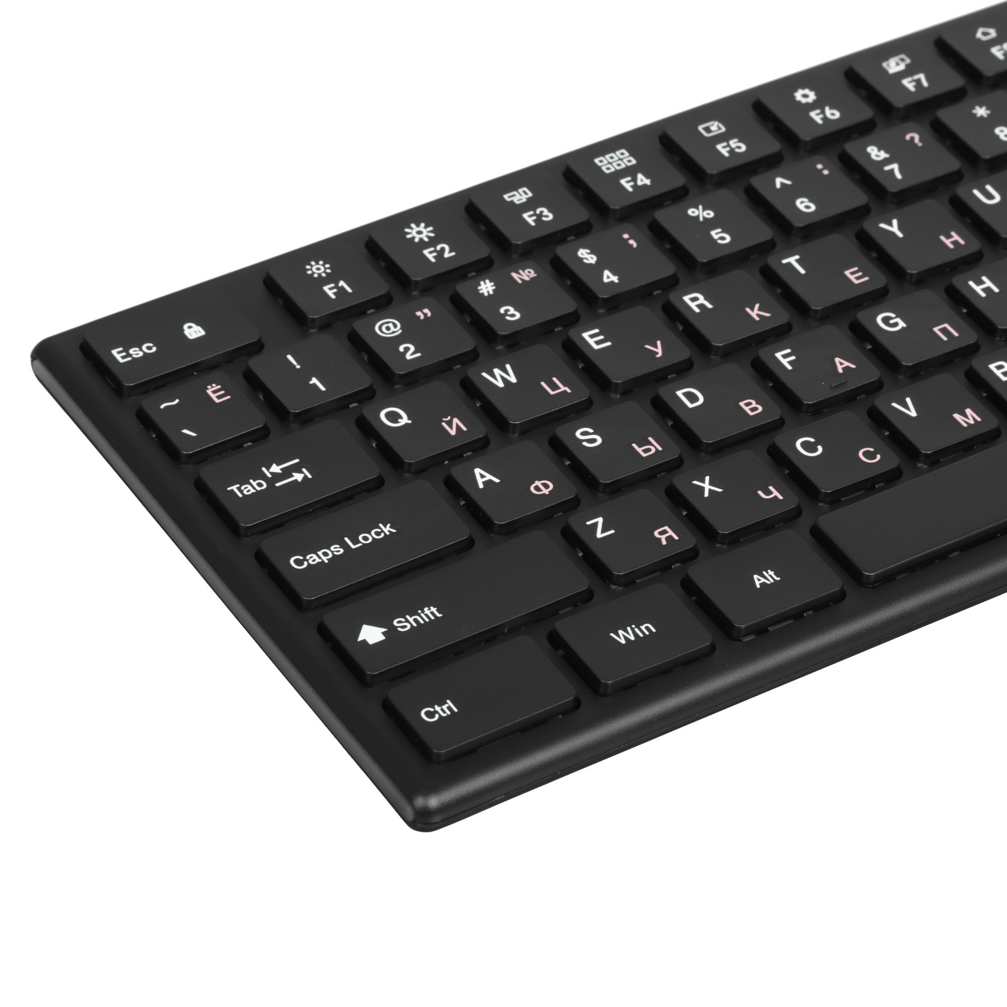 Беспроводной набор Sven ножничная клавиатура + мышь KB-C2550W чёрный (109 кл.,12Fn, 1000DPI, 2+1 кл.