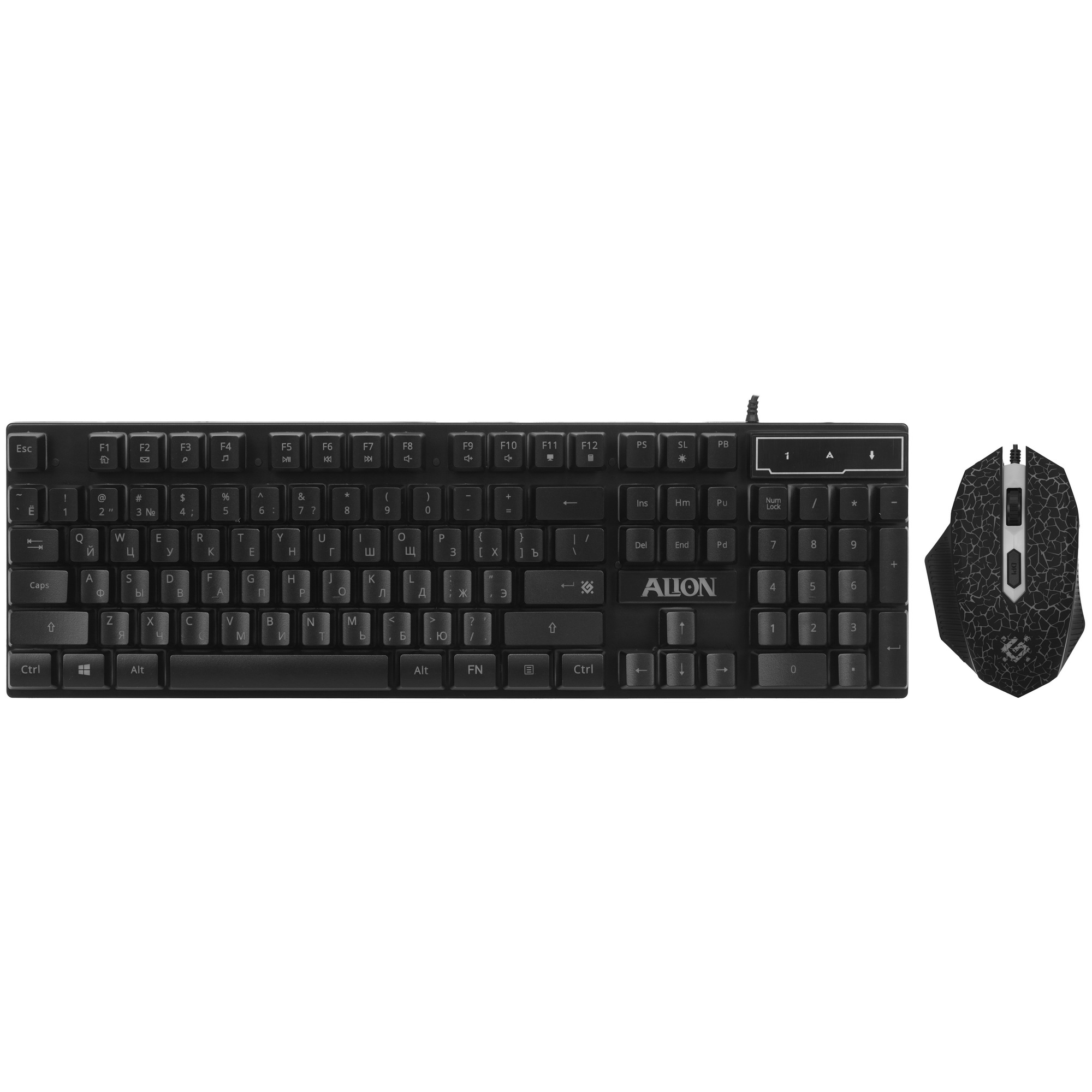 Беспроводная клавиатура/мышь ALION GS-987 RU BLACK 52987 Defender