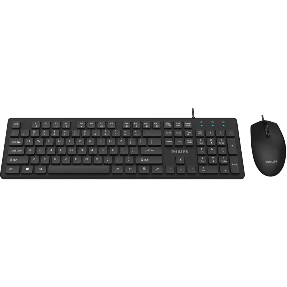 Проводной комплект Philips SPT6264, USB 2.0 104 клав/3 кнопки, 800-2400dpi, русская заводская раскла
