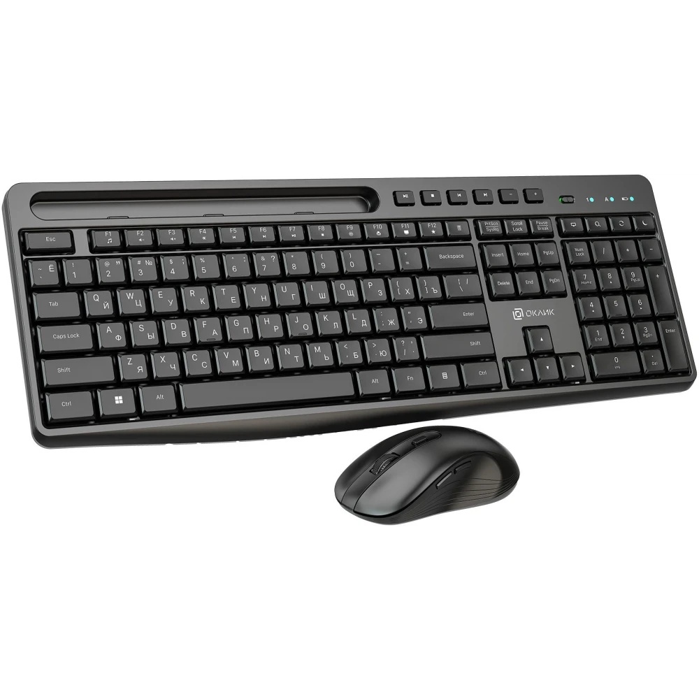 Клавиатура + мышь Оклик S275W клав:черный мышь:черный USB беспроводная slim Multimedia (1993113)