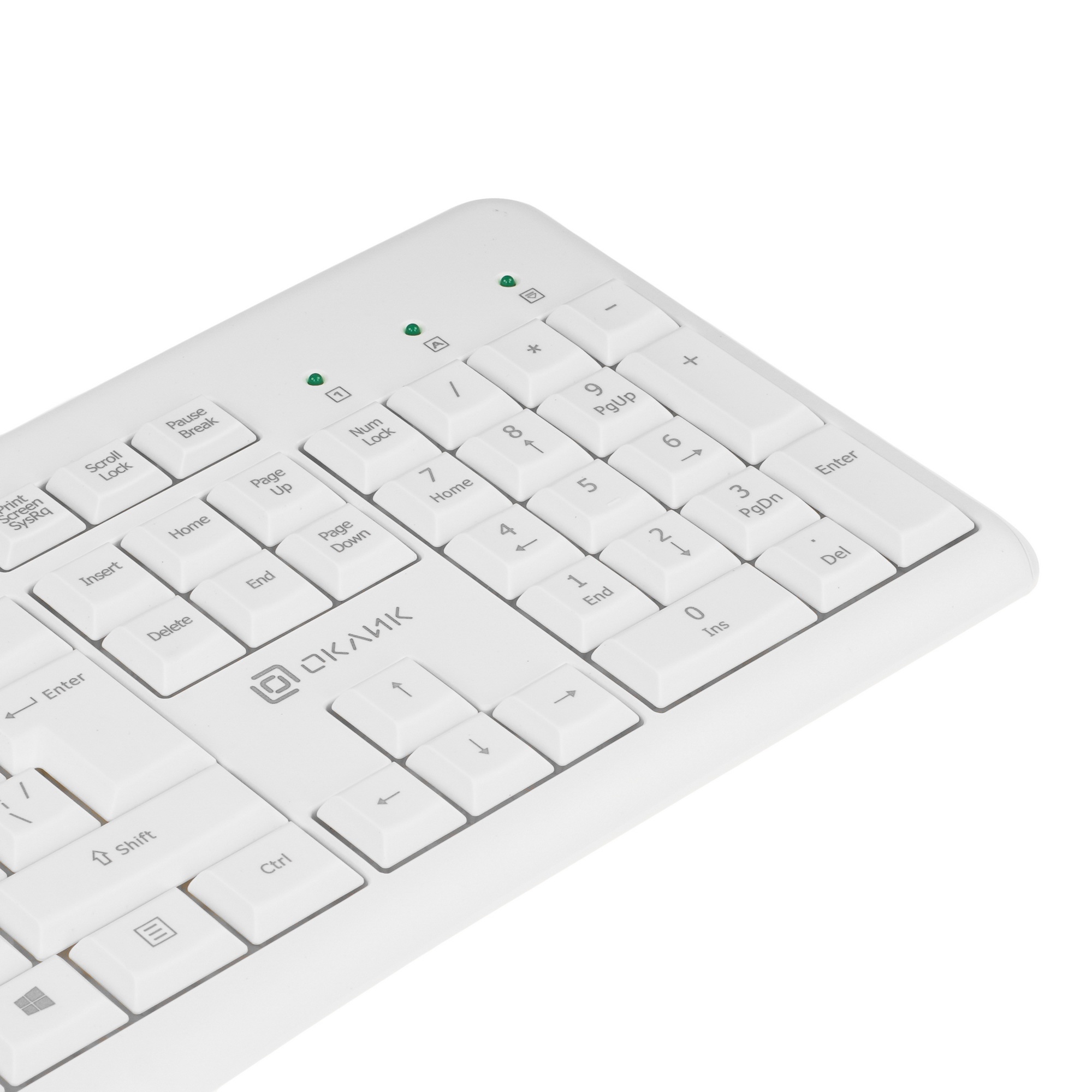 Клавиатура + мышь Оклик S650 клав:белый мышь:белый USB Multimedia (1875257)