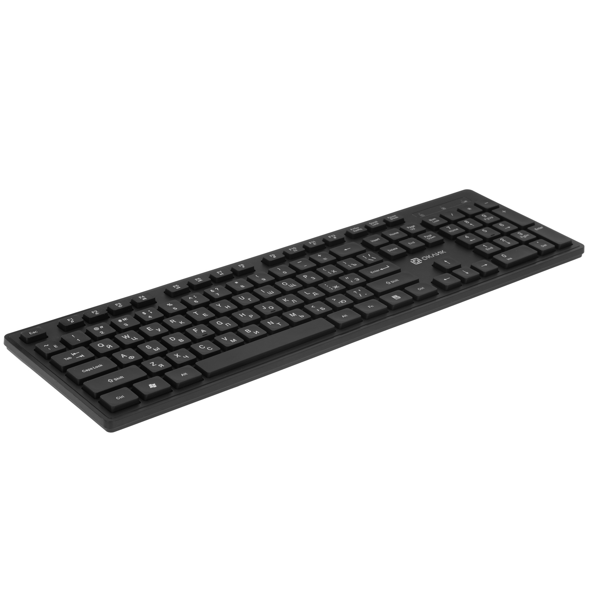 Клавиатура + мышь Оклик S255W клав:черный мышь:черный USB беспроводная Multimedia (1909361)