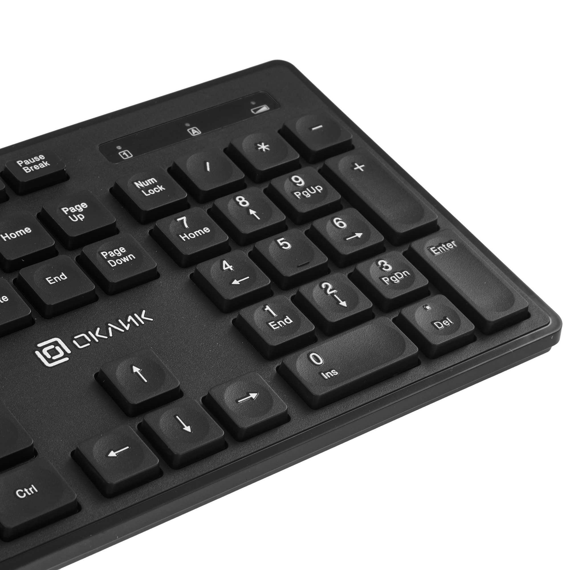 Клавиатура + мышь Оклик S255W клав:черный мышь:черный USB беспроводная Multimedia (1909361)