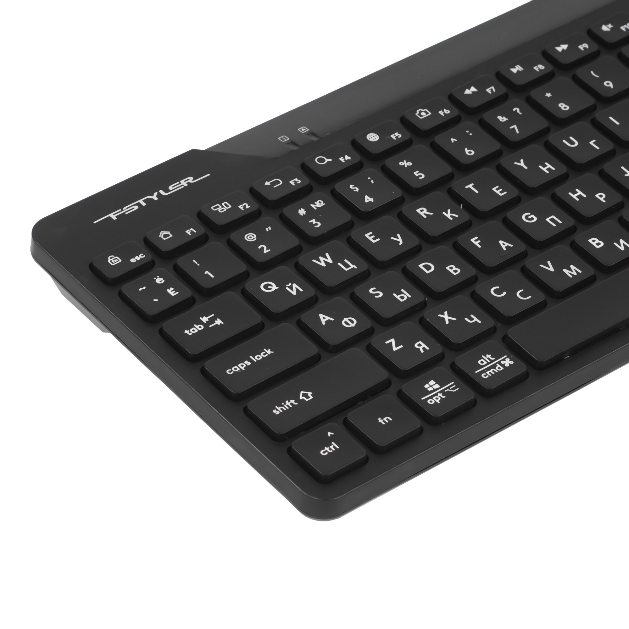 Клавиатура + мышь A4Tech Fstyler FG2400 Air2 клав:черный мышь:черный USB беспроводная slim (FG2400 A