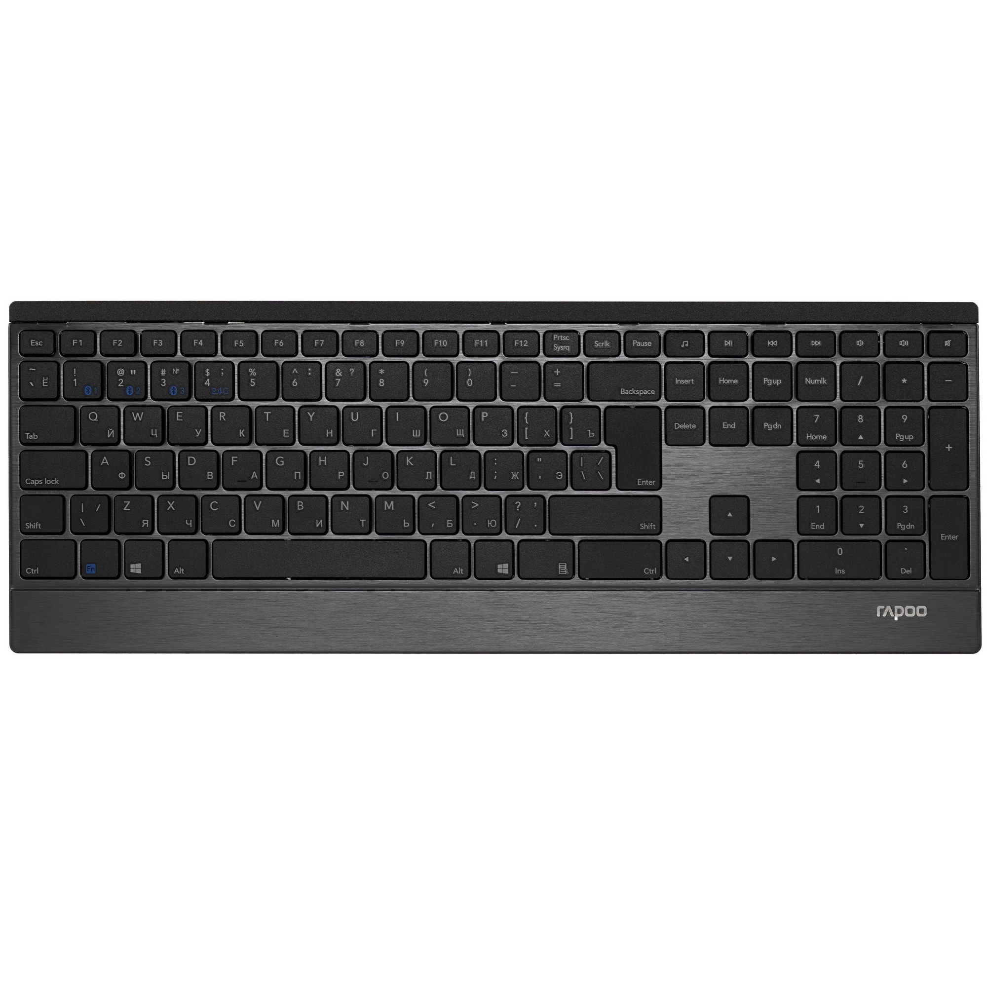 Клавиатура + мышь Rapoo 9500M клав:черный мышь:черный USB беспроводная Bluetooth/Радио slim [18892]