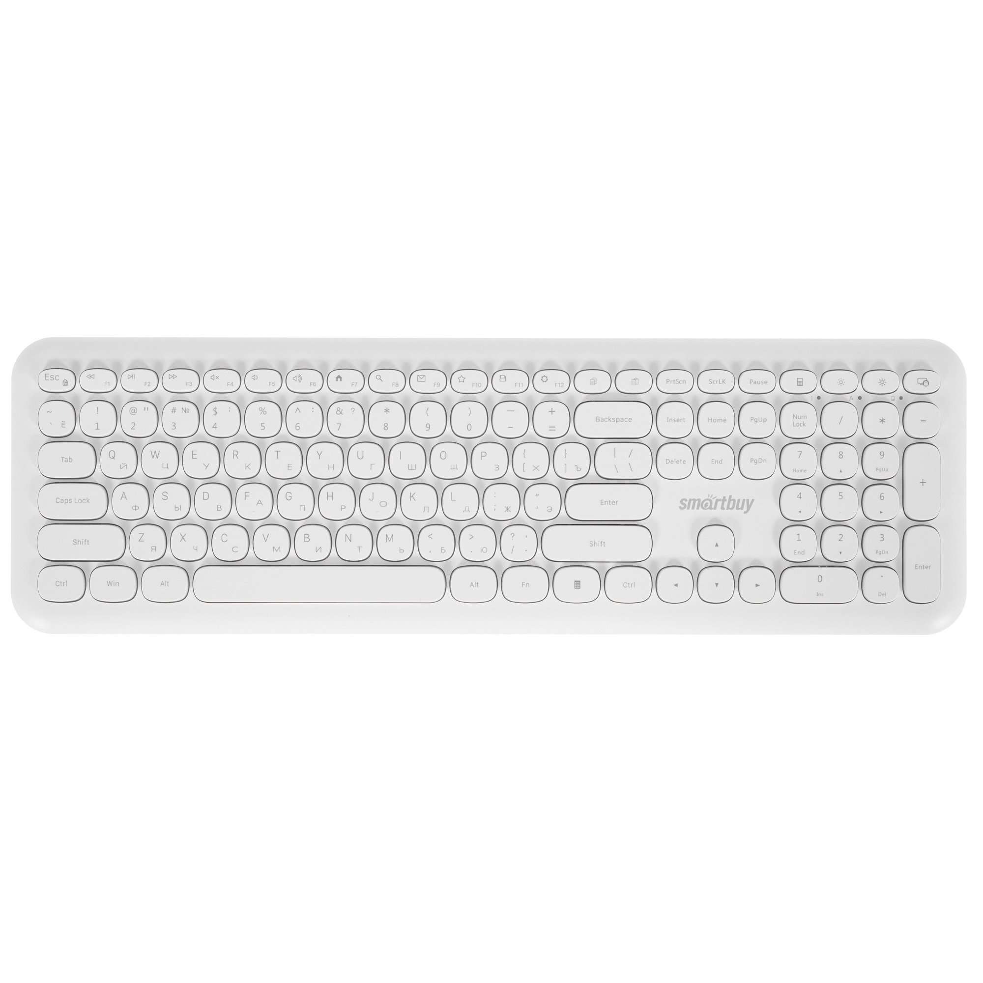 Комплект клавиатура+мышь Smartbuy (SBC-666395AG-W) 666395 белый