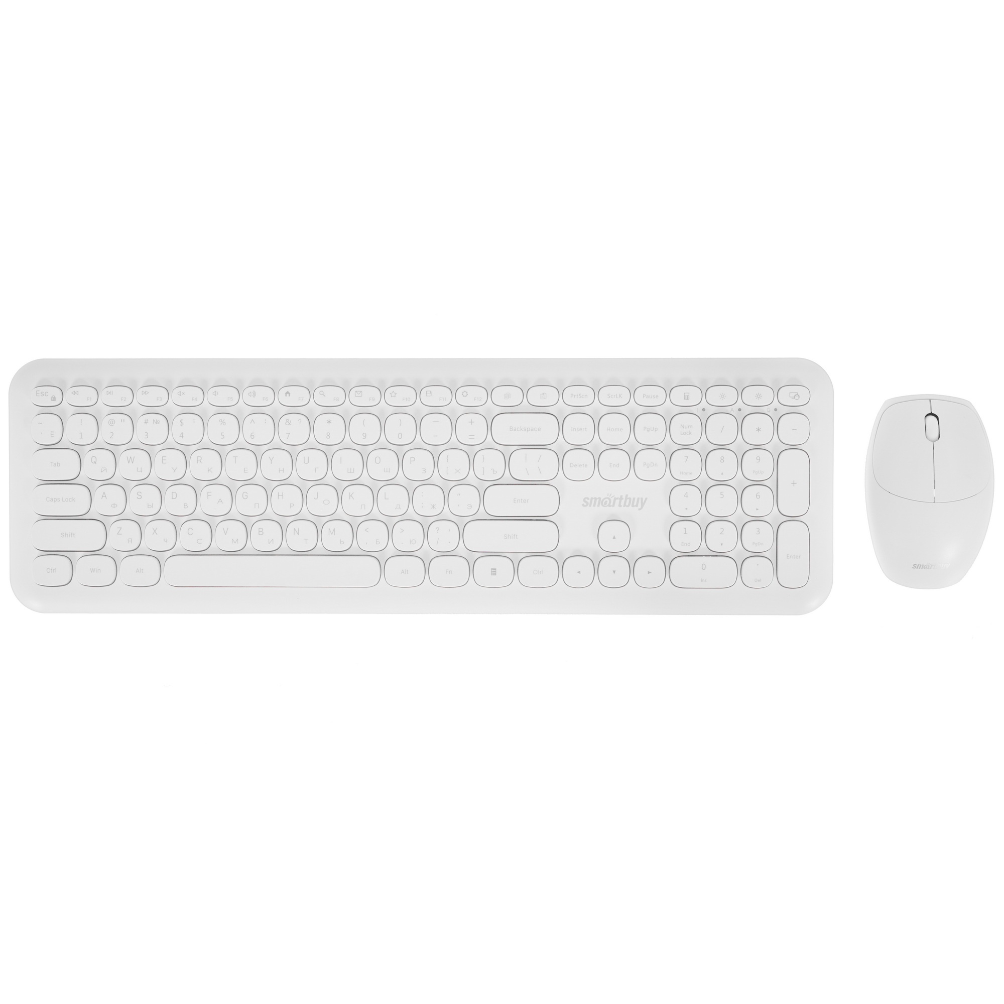 Комплект клавиатура+мышь Smartbuy (SBC-666395AG-W) 666395 белый